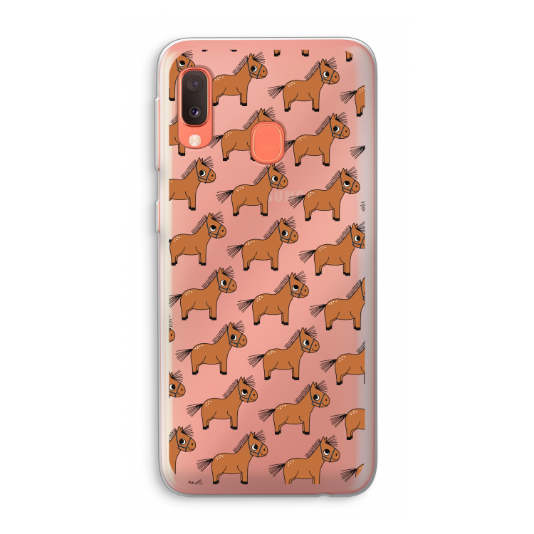 Pony: Samsung Galaxy A20e Transparant Hoesje
