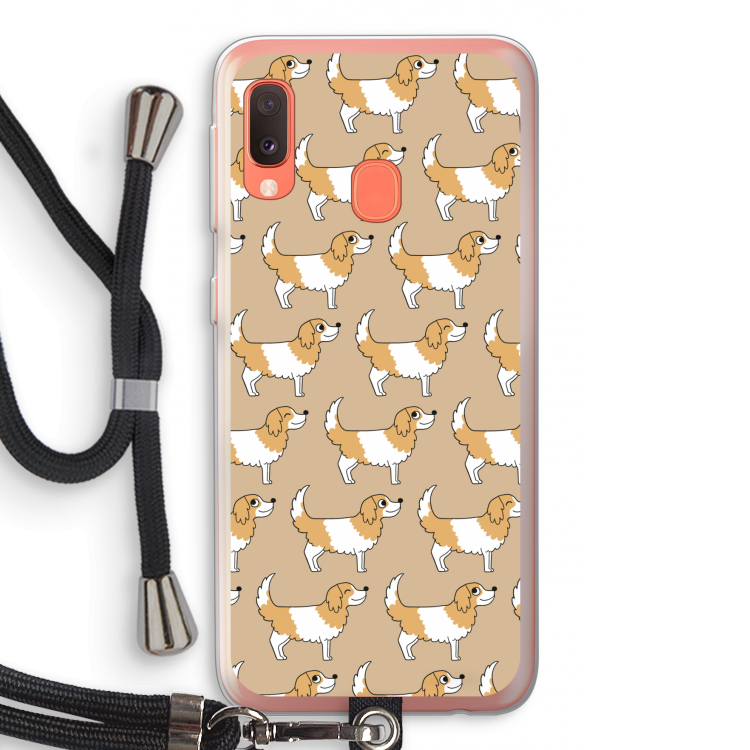Doggy: Samsung Galaxy A20e Transparant Hoesje met koord