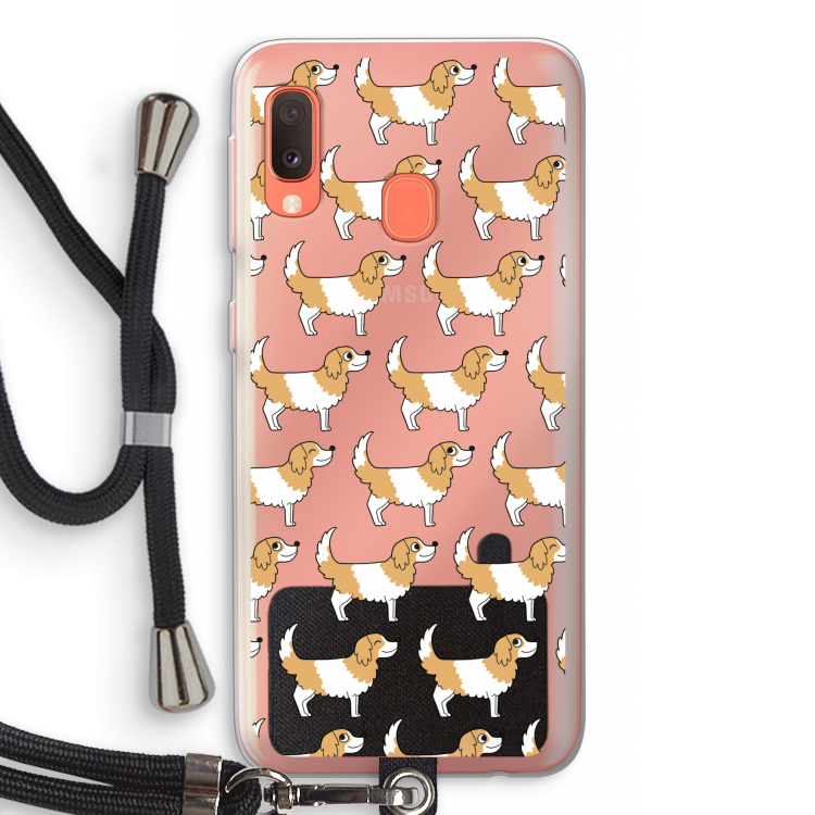 Doggy: Samsung Galaxy A20e Transparant Hoesje met koord
