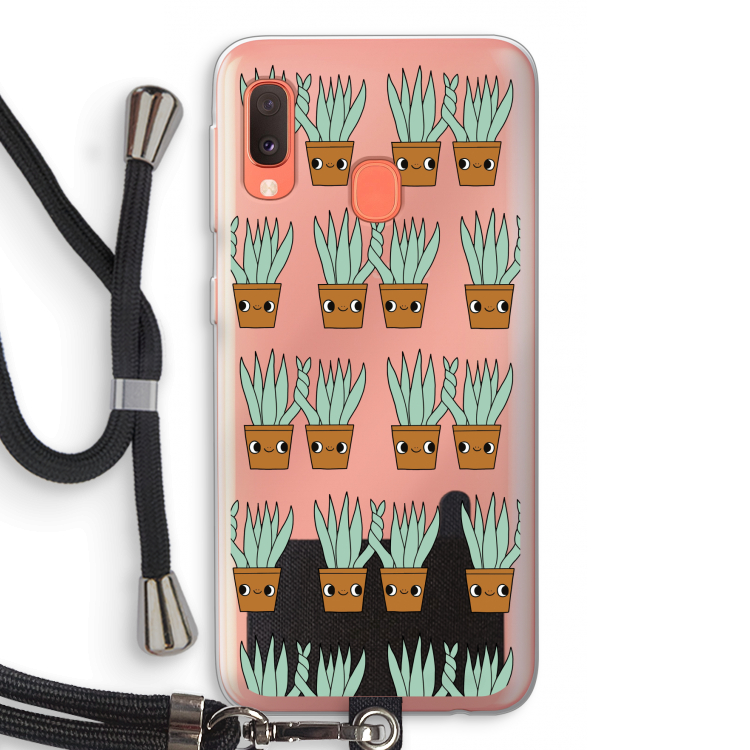 Sansevieria: Samsung Galaxy A20e Transparant Hoesje met koord