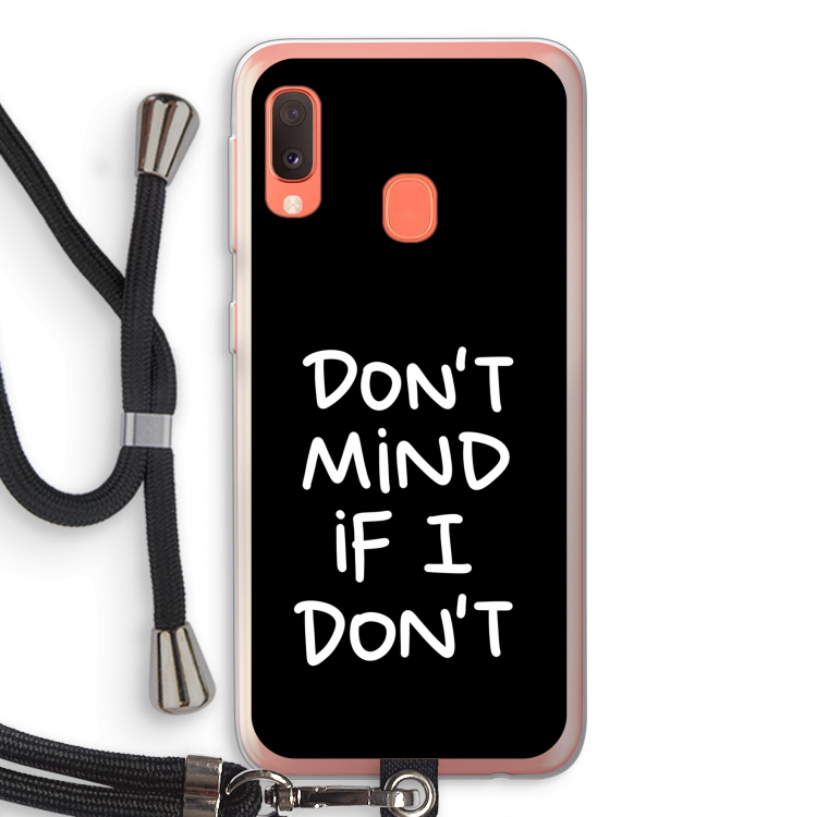 Don't Mind: Samsung Galaxy A20e Transparant Hoesje met koord