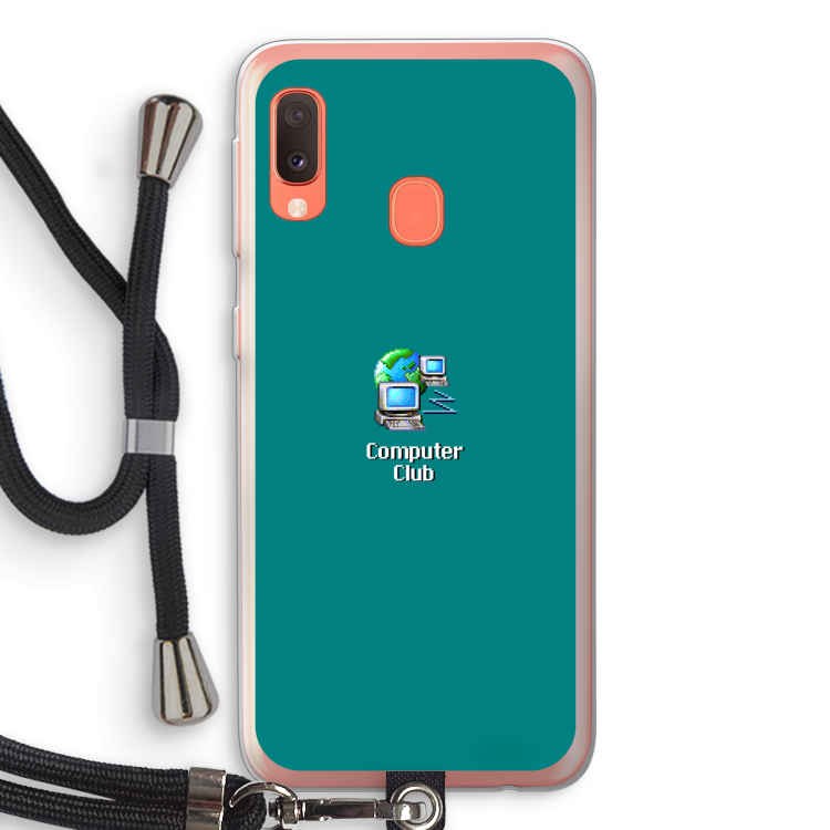 Win98: Samsung Galaxy A20e Transparant Hoesje met koord