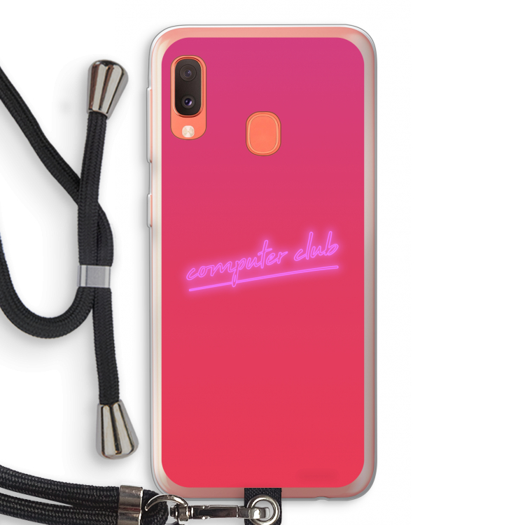 Vice Glow: Samsung Galaxy A20e Transparant Hoesje met koord