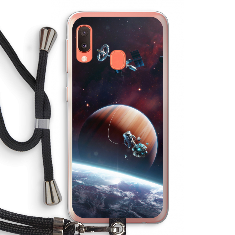 Examiner: Samsung Galaxy A20e Transparant Hoesje met koord