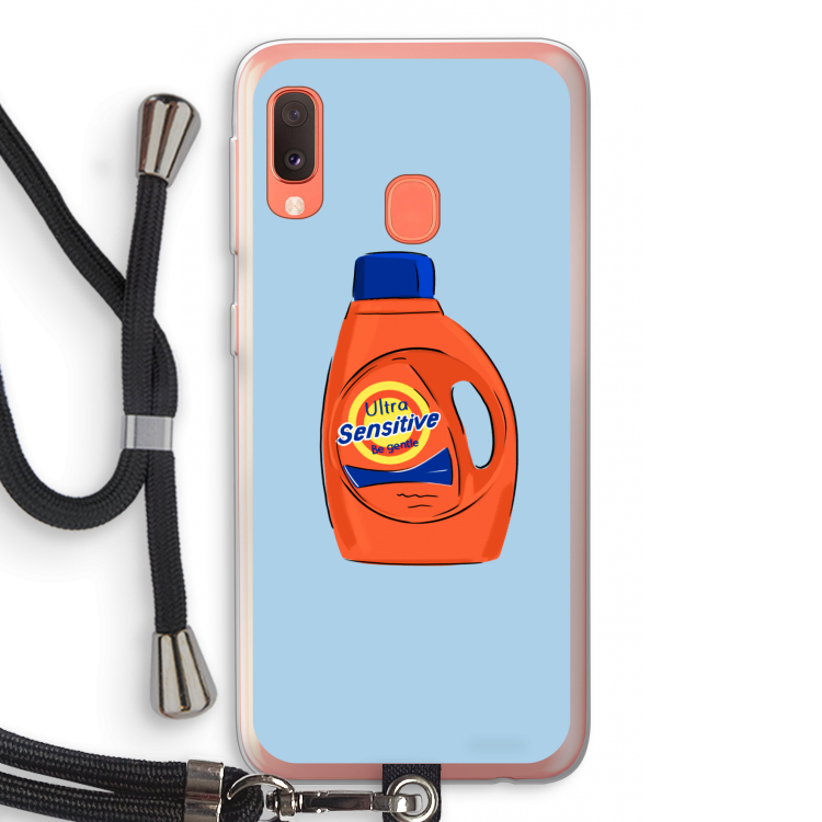 Ultra Sensitive: Samsung Galaxy A20e Transparant Hoesje met koord