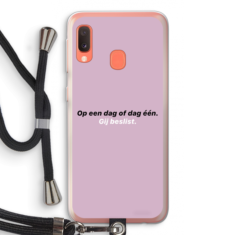 gij beslist: Samsung Galaxy A20e Transparant Hoesje met koord