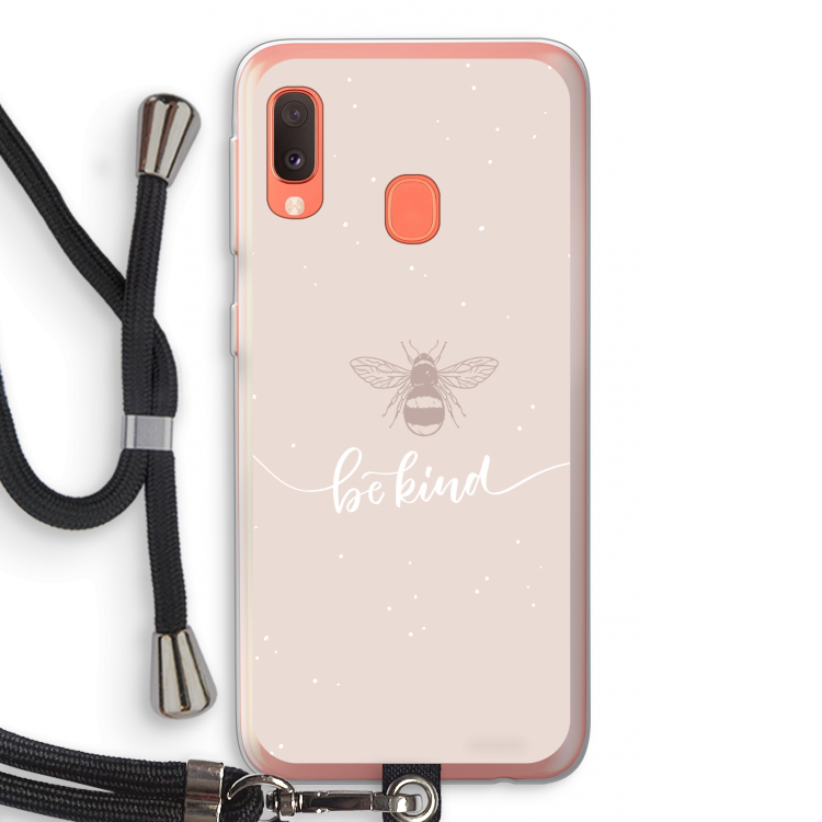 Be(e) kind: Samsung Galaxy A20e Transparant Hoesje met koord