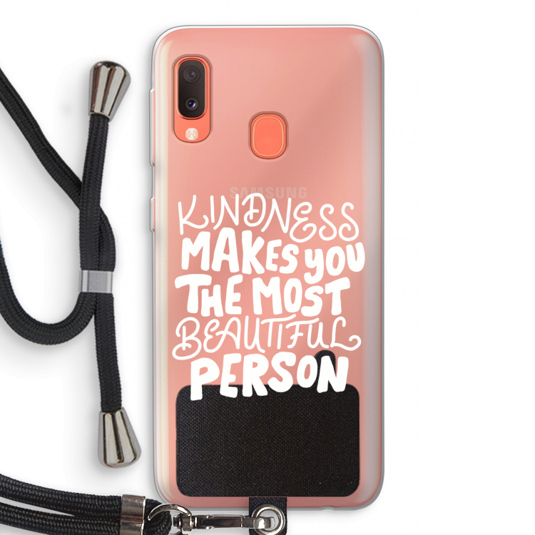 The prettiest: Samsung Galaxy A20e Transparant Hoesje met koord