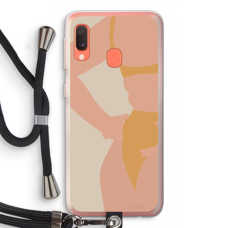 Bikini body: Samsung Galaxy A20e Transparant Hoesje met koord