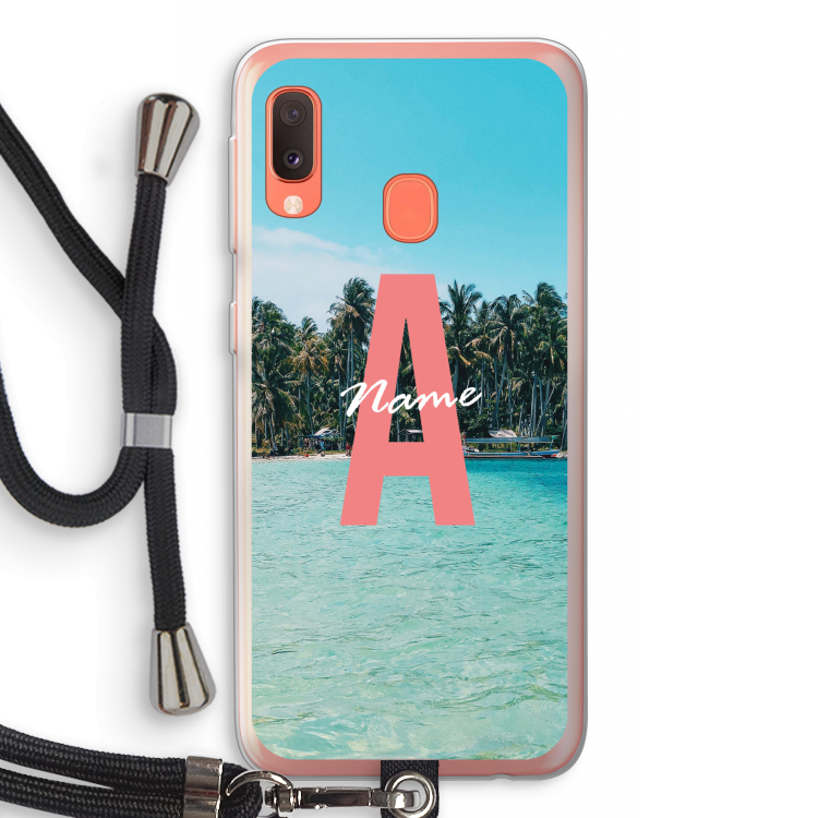 Pacific Dream: Samsung Galaxy A20e Transparant Hoesje met koord