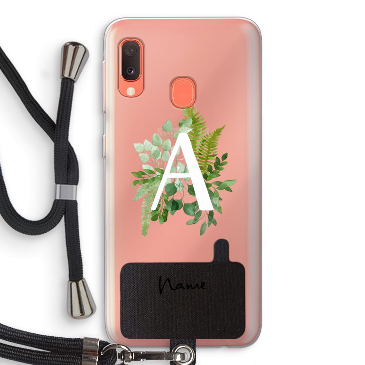 Green Brush: Samsung Galaxy A20e Transparant Hoesje met koord
