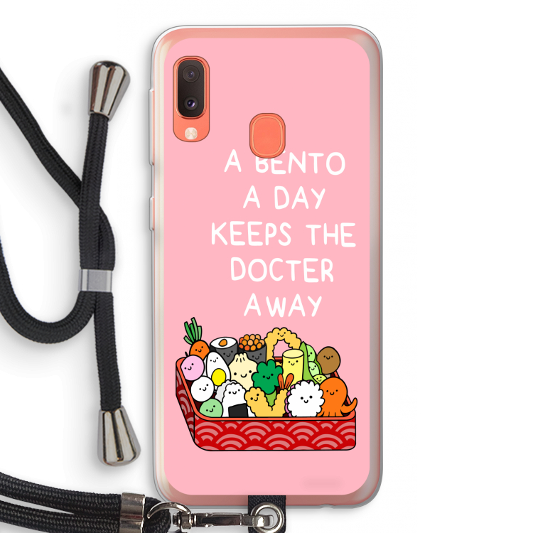 Bento a day: Samsung Galaxy A20e Transparant Hoesje met koord