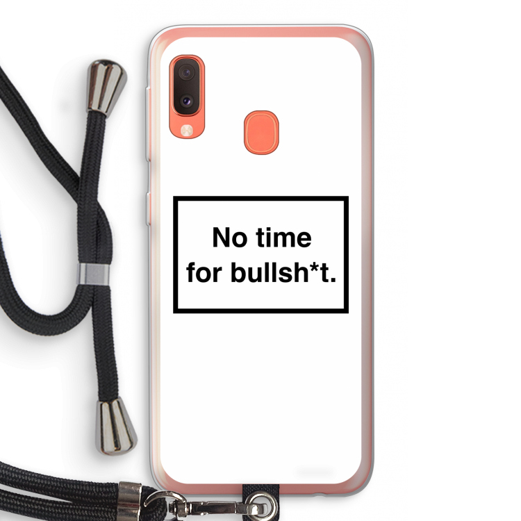 No time: Samsung Galaxy A20e Transparant Hoesje met koord
