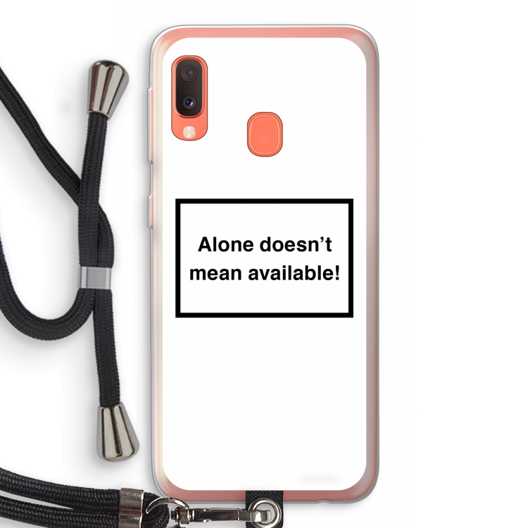 Alone: Samsung Galaxy A20e Transparant Hoesje met koord