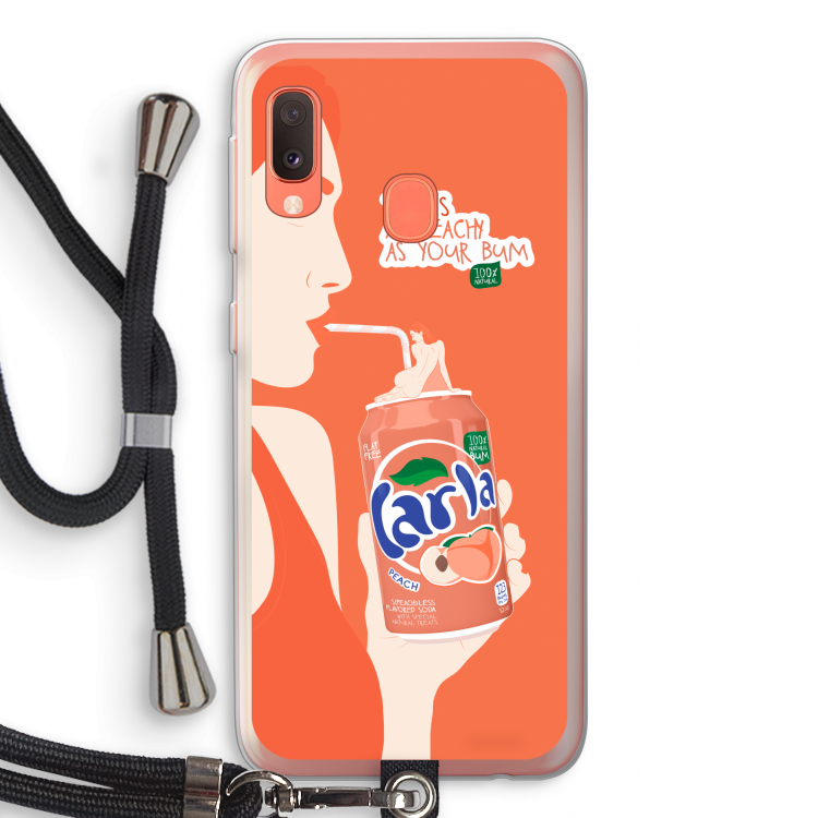 Peach please!: Samsung Galaxy A20e Transparant Hoesje met koord