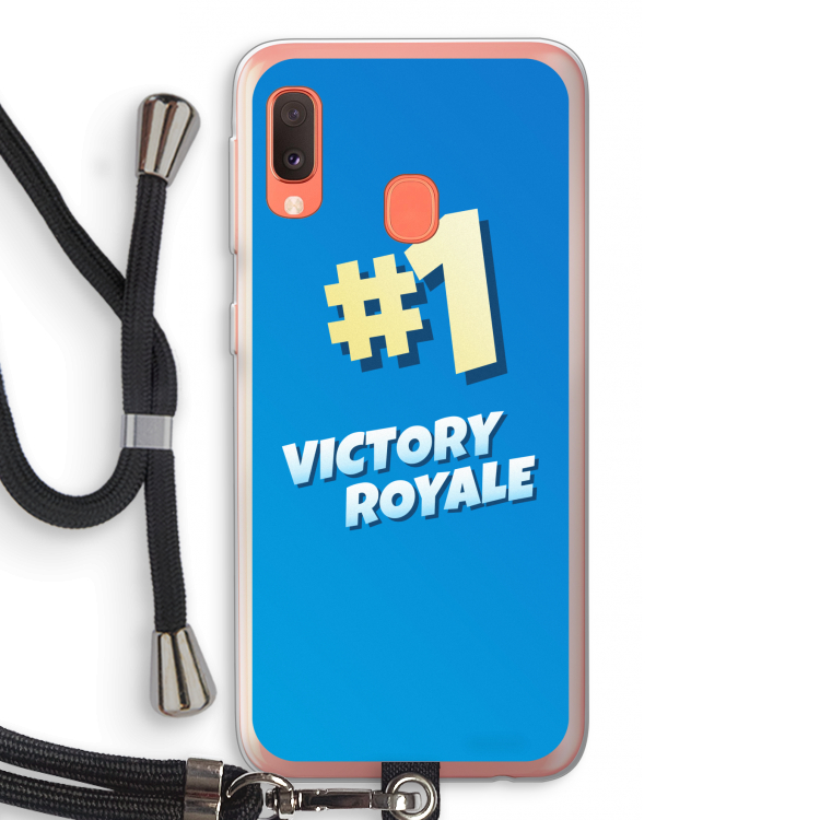 Victory Royale: Samsung Galaxy A20e Transparant Hoesje met koord