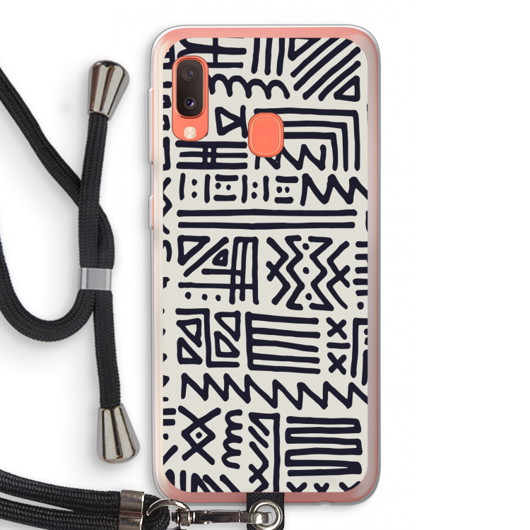 Marrakech print: Samsung Galaxy A20e Transparant Hoesje met koord