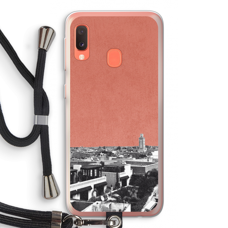 Marrakech Skyline : Samsung Galaxy A20e Transparant Hoesje met koord