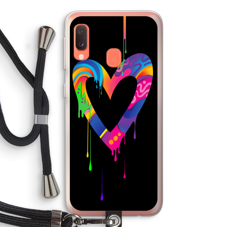 Melts My Heart: Samsung Galaxy A20e Transparant Hoesje met koord