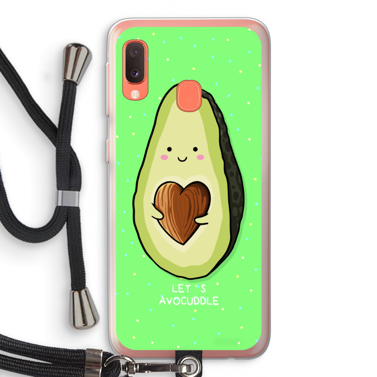 Avocuddle: Samsung Galaxy A20e Transparant Hoesje met koord