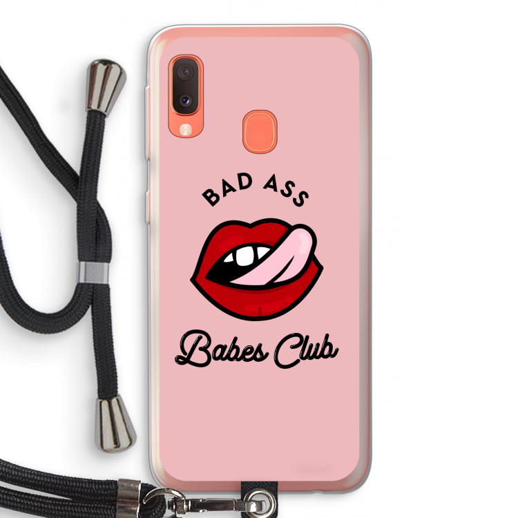 Badass Babes Club: Samsung Galaxy A20e Transparant Hoesje met koord