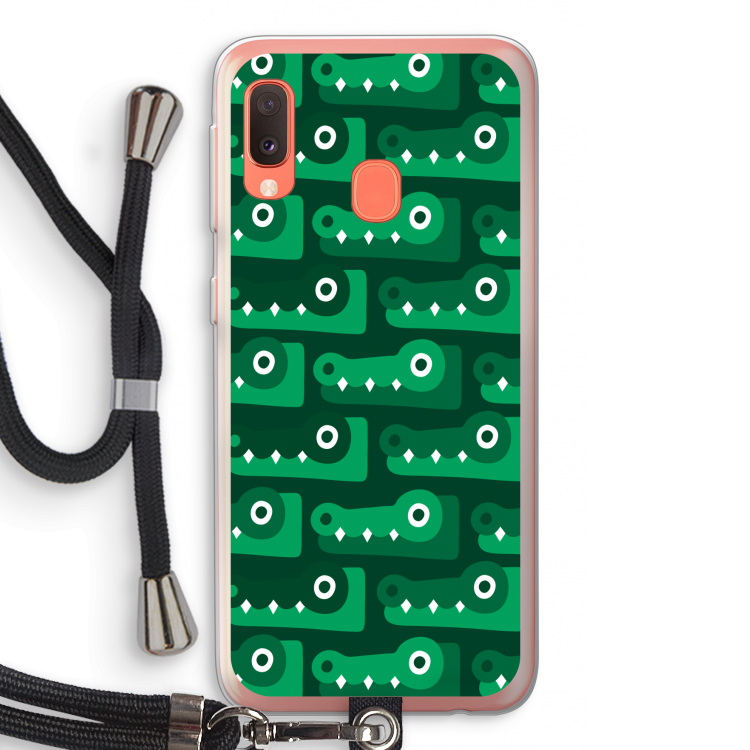 Crocs: Samsung Galaxy A20e Transparant Hoesje met koord