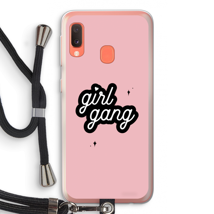 Girl Gang: Samsung Galaxy A20e Transparant Hoesje met koord