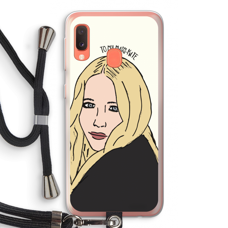 Mary Kate: Samsung Galaxy A20e Transparant Hoesje met koord