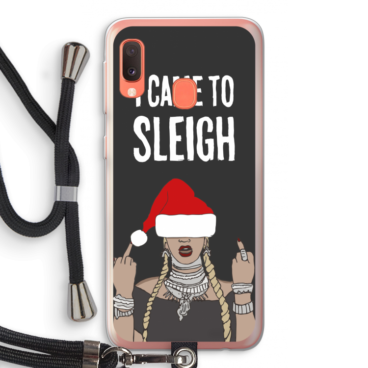 Came To Sleigh: Samsung Galaxy A20e Transparant Hoesje met koord