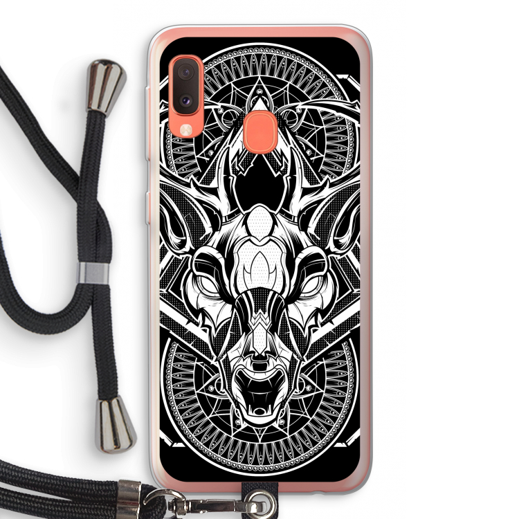 Oh Deer: Samsung Galaxy A20e Transparant Hoesje met koord