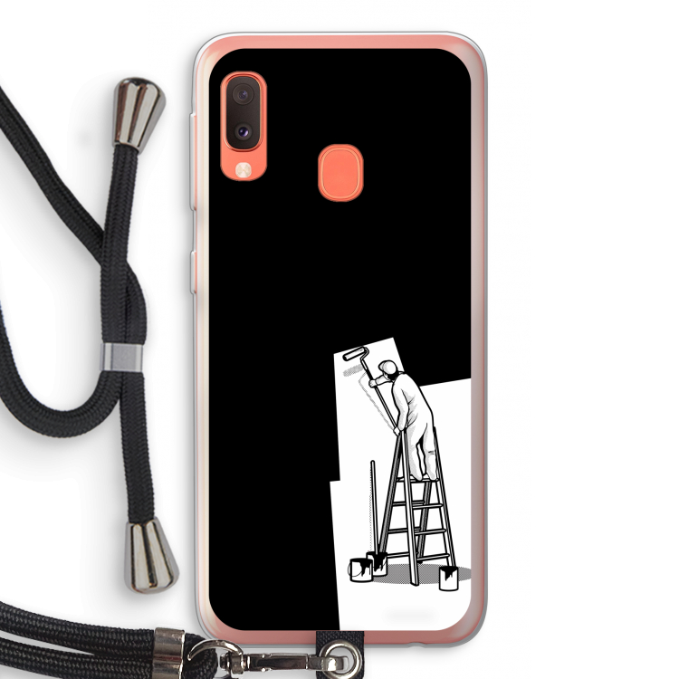 Musketon Painter: Samsung Galaxy A20e Transparant Hoesje met koord