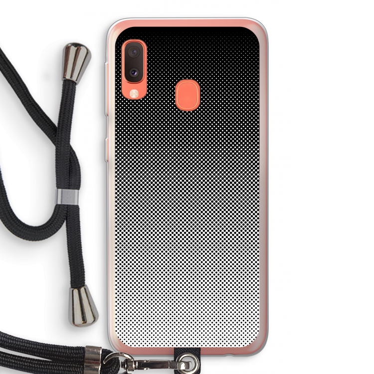 Musketon Halftone: Samsung Galaxy A20e Transparant Hoesje met koord