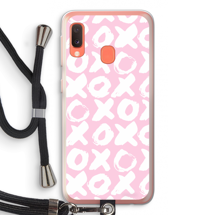 XOXO: Samsung Galaxy A20e Transparant Hoesje met koord