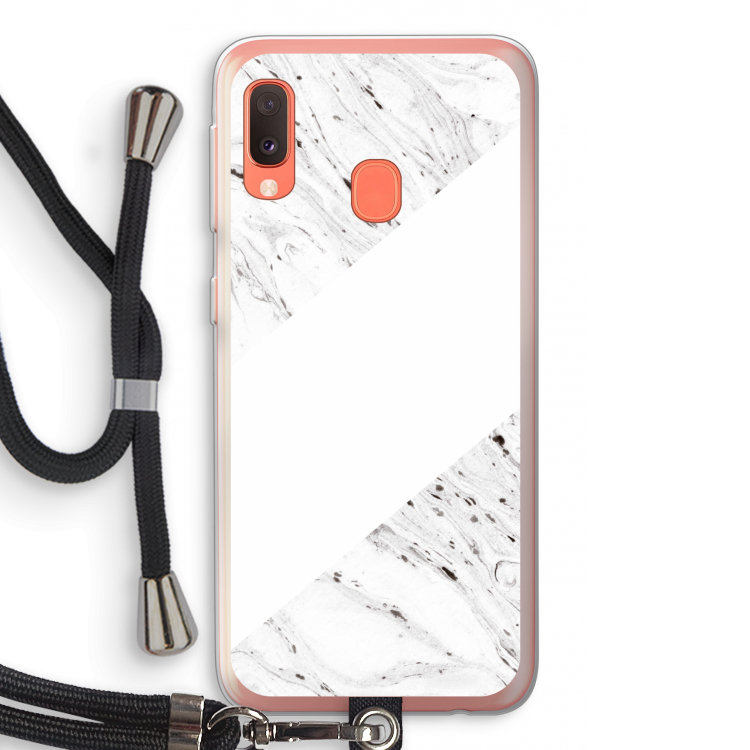Biggest stripe: Samsung Galaxy A20e Transparant Hoesje met koord