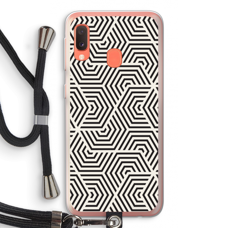 Magic pattern: Samsung Galaxy A20e Transparant Hoesje met koord