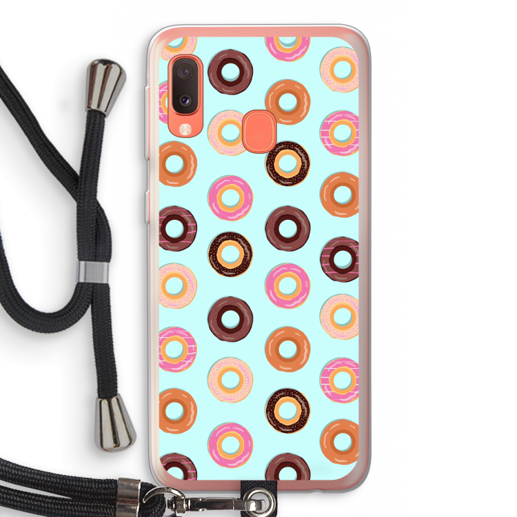Donuts: Samsung Galaxy A20e Transparant Hoesje met koord