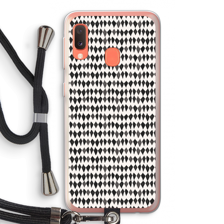 Crazy shapes: Samsung Galaxy A20e Transparant Hoesje met koord