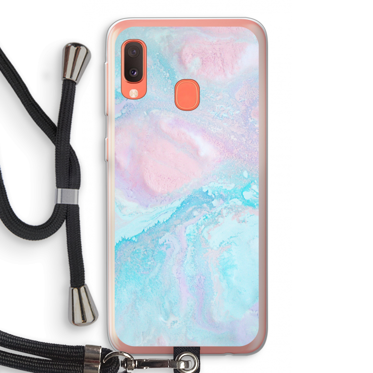 Fantasie pastel: Samsung Galaxy A20e Transparant Hoesje met koord