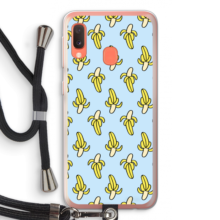 Bananas: Samsung Galaxy A20e Transparant Hoesje met koord