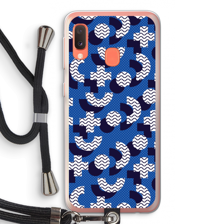 8-bit N°5: Samsung Galaxy A20e Transparant Hoesje met koord