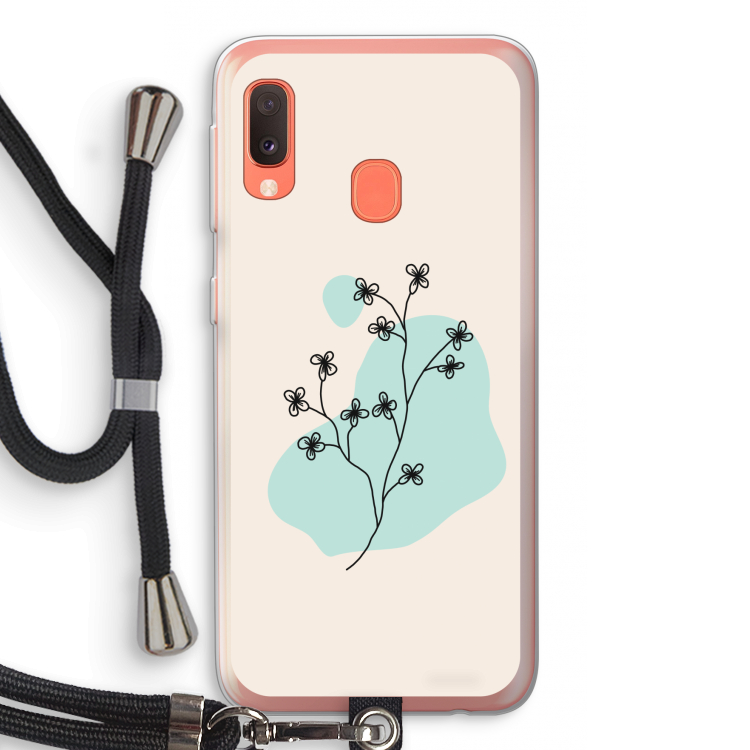 Love your petals: Samsung Galaxy A20e Transparant Hoesje met koord