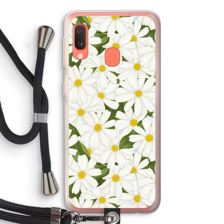 Summer Daisies: Samsung Galaxy A20e Transparant Hoesje met koord