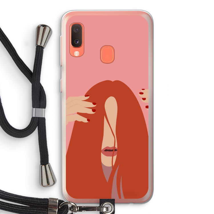 Woke up like this: Samsung Galaxy A20e Transparant Hoesje met koord