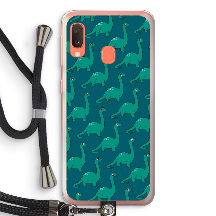 Diplodocus: Samsung Galaxy A20e Transparant Hoesje met koord