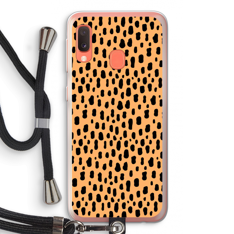 Panter: Samsung Galaxy A20e Transparant Hoesje met koord