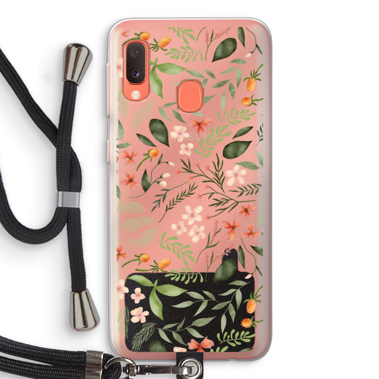 Sweet little flowers: Samsung Galaxy A20e Transparant Hoesje met koord