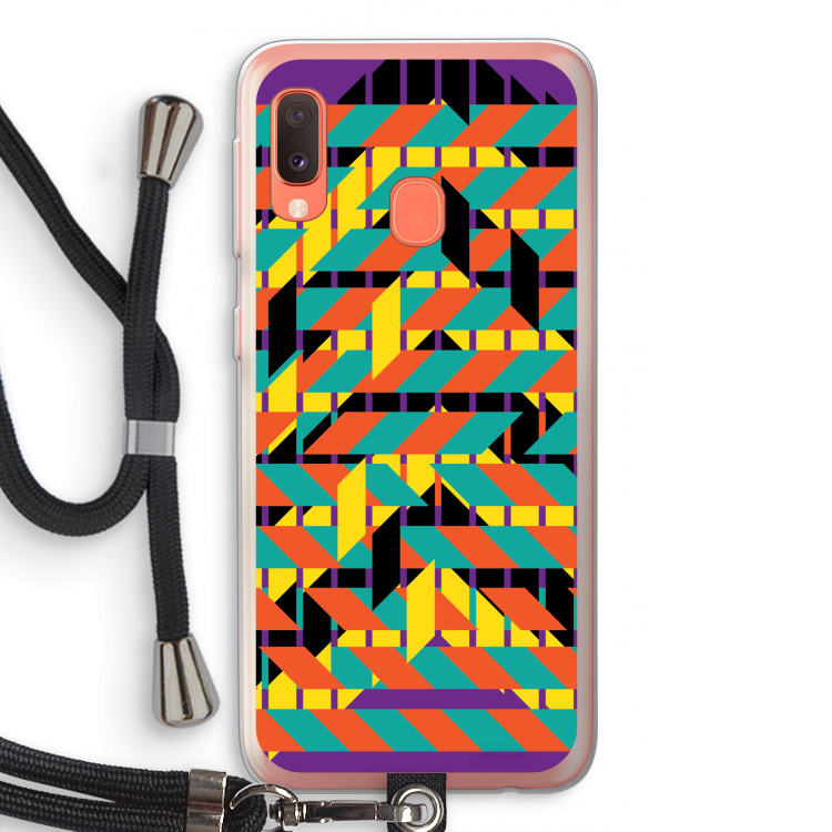Skew Bee 2: Samsung Galaxy A20e Transparant Hoesje met koord