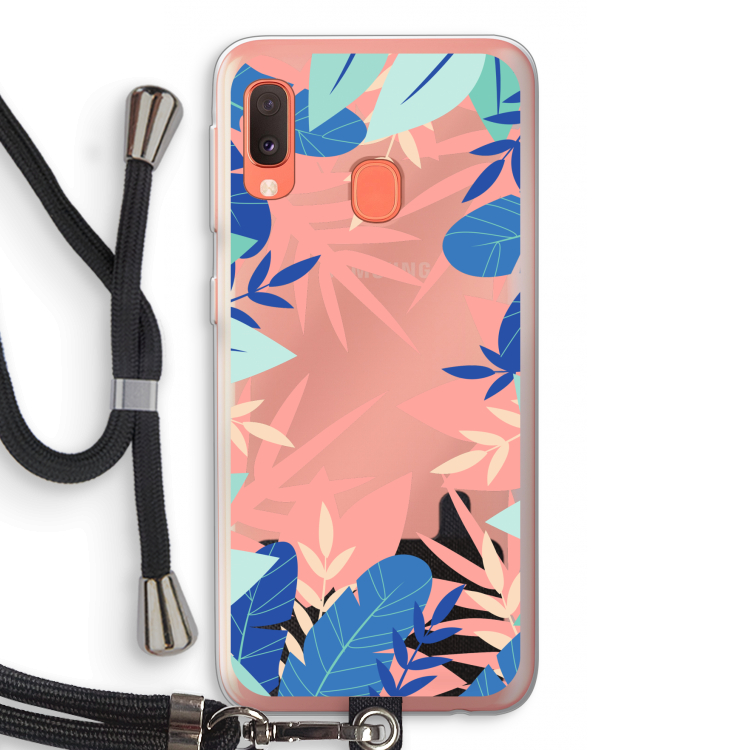 Tropisch: Samsung Galaxy A20e Transparant Hoesje met koord
