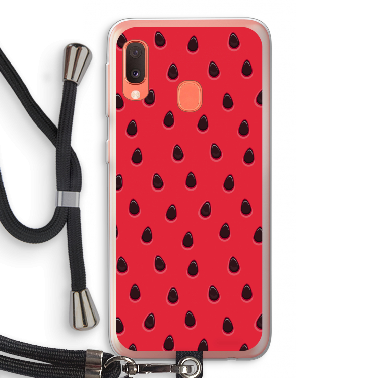 Watermelon: Samsung Galaxy A20e Transparant Hoesje met koord