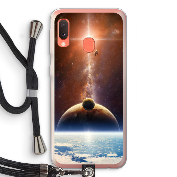 Omicron 2019: Samsung Galaxy A20e Transparant Hoesje met koord